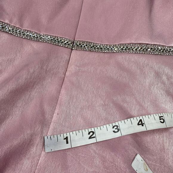 Mac Duggal NWT Ruffled Sleeve Asymmetric Maxi Gown Orchid Pink Size 18W - Picture 12 of 12